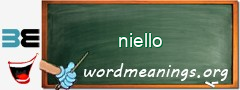 WordMeaning blackboard for niello